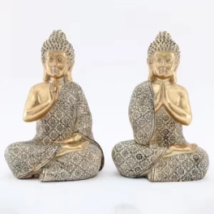 15cm Sitting Buddha Resin Ornament