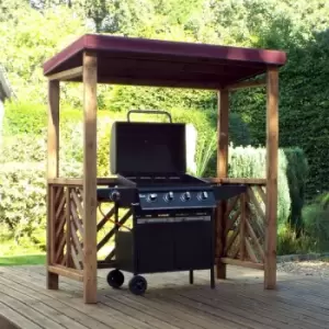 Wooden Dorchester Garden bbq Arbour Shelter Red Roof Cover - Charles Taylor
