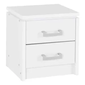 Seconique Charles 2 Drawer Bedside - White
