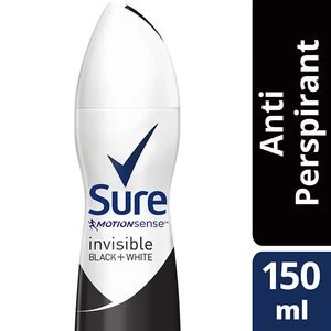 Sure Motion Sense Invisible Black + White Deodorant 150ml
