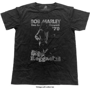 Bob Marley - Hawaii Vintage Unisex Medium T-Shirt - Black