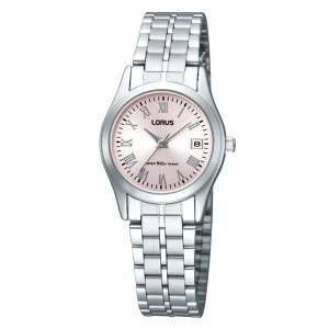 Lorus RH731BX9 Ladies Silver Bracelet Watch with Pink Dial