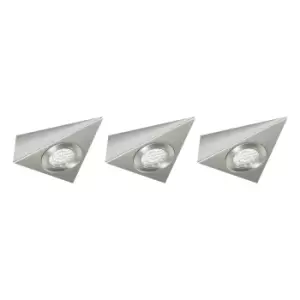 NxtGen Georgia Triangle LED Under Cabinet Light 1.8W (3 Pack) Daylight 65° Brushed Nickel