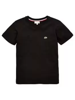 Boys, Lacoste Short Sleeve T-Shirt, Black, Size 2 Years