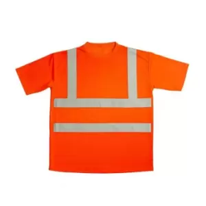 Warrior Unisex Adult Hi-Vis T-Shirt (XL) (Fluorescent Orange)