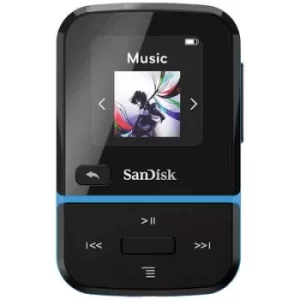 SanDisk Clip Sport Go MP3 player 16GB Blue Clip, FM radio