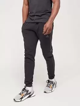 adidas Train Motion Pack Doubleknit Open Joggers - Black, Size XL, Men