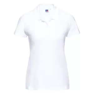 Russell Europe Womens/Ladies Ultimate Classic Cotton Short Sleeve Polo Shirt (2XL) (White)