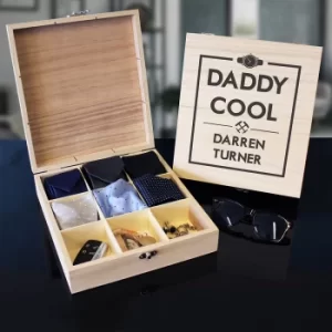 Personalised Daddy Cool Wooden Trinket Box