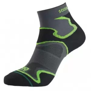 1000 Mile Womens/Ladies Fusion Ankle Socks (6 UK-8 UK) (Black/Green)