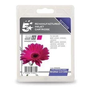 5 Star Office Brother LC1240 Magenta Ink Cartridge