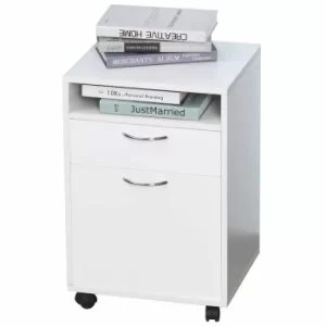 Easton Desk Drawer Unit with Cupboard, white
