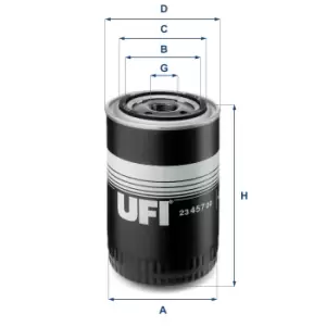 2345700 UFI Oil Filter Oil Spin-On