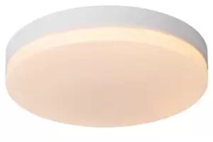 Biskit Modern Flush ceiling light Bathroom - Ø40cm - LED - 1x36W 2700K - IP44 - White