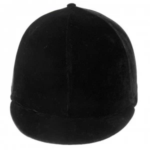 Shires Velour Skull Cap Cover - Black