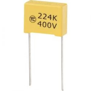 MKS thin film capacitor Radial lead 0.22 uF 400 Vdc 5 15mm L x W x H 18 x 7.5 x 13.5mm