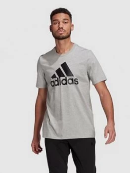 adidas Bos T-Shirt, Medium Grey Heather, Size S, Men