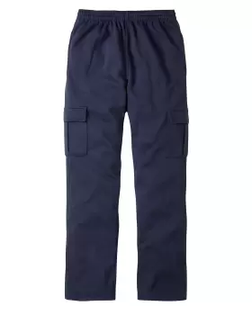 Cotton Traders Cargo Jog Pants in Blue