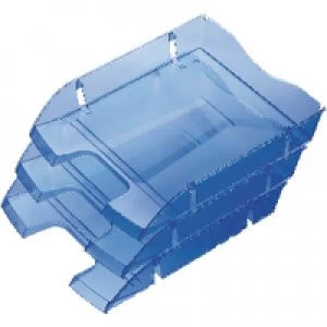 Placativ Helit PET Recycled Letter Tray Blue H2363530