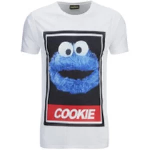 Cookie Monster Mens Street Cookie Monster T-Shirt - White - L