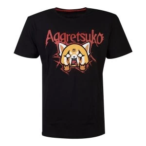 Aggretsuko - Retsuko Rage Trash Metal Mens XX-Large T-Shirt - Black