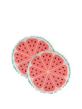 Streetwize Accessories Outdoor Pair Of Watermelon Scatter Cushions