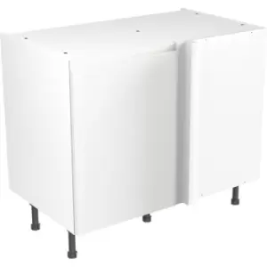 Kitchen Kit Flatpack J-Pull Kitchen Cabinet Base Blind Corner Unit Ultra Matt 1000mm in White MFC