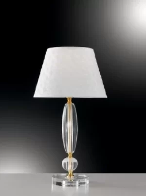 EPOQUE Table Lamp with Round Tapered Shade Gold, Crystal 30x56cm