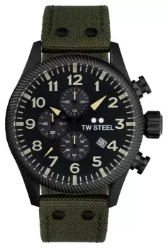 TW Steel VS112 Mens Volante Black Chronograph Dial Watch