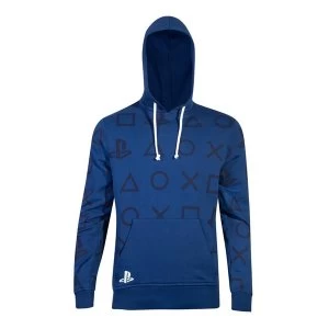 Sony - Icons All-Over Print Mens X-Large Hoodie - Blue
