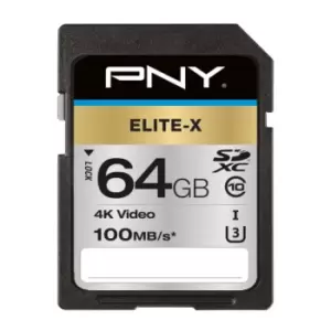 PNY Elite-X 64GB SDXC UHS-I Class 10