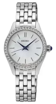 Seiko SUR539P1 Womens White Dial Stainless Steel Watch