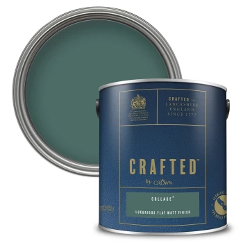 CRAFTED by Crown Flat Matt Interior Wall, Ceiling and Wood Paint - Collage - 2.5L