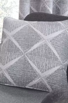 'Geo Textured Diamond' Cotton Cushion