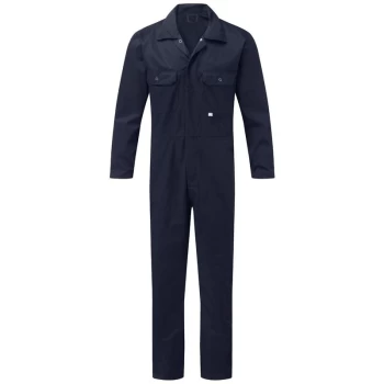 344-NVY-46 344 Stud Front Coverall Navy Blue - 46 - Fort