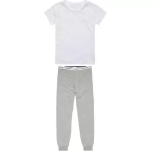 Calvin Klein Short Sleeve Knit PJ Set - White