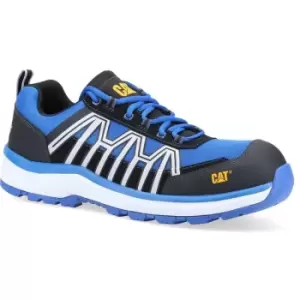 Caterpillar - Mens Charge Leather Safety Trainers (12 UK) (Blue/Black/White) - Blue/Black/White
