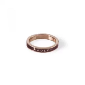 Ladies Radley Rose Gold Plated Sterling Silver Hatton Row Ring Size M