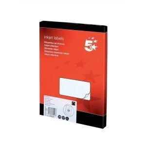 5 Star Office Addressing Labels Inkjet 14 per Sheet 99.1x38.1mm White 1400 Labels