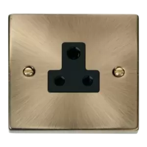 Click Scolmore Deco 5A Round Pin Socket - VPAB038BK