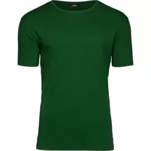 Tee Jays Mens Interlock Short Sleeve T-Shirt (L) (Forest Green)