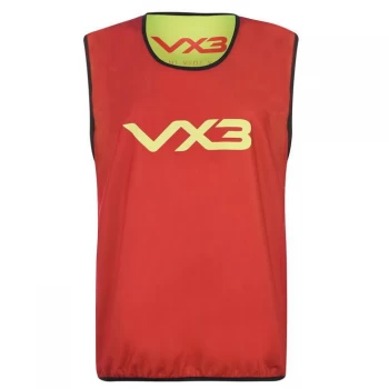VX-3 10 Pack Reversible Mesh Hi Viz Training Bibs Youths - Red