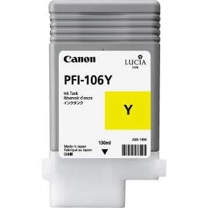 Canon 6624b001aa Pfi106y Yellow Ink 130m