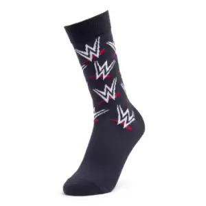 Mens WWE Logo Socks - Navy - UK 8-11