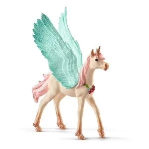 SCHLEICH Bayala Decorated Unicorn Pegasus Foal Toy Figure