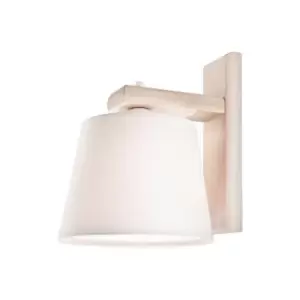 Aida Wall Lamp With Fabric Shade Old White, 1x E27