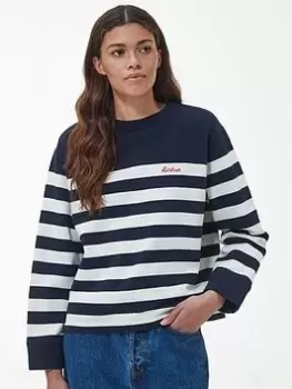 Barbour Barbour Aster Stripe Sweatshirt - Black, Navy, Size 16, Women