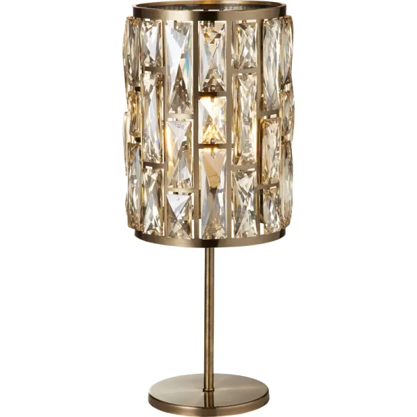 Searchlight Bijou Champagne Glass Table Lamp - Antique Brass