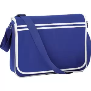 Bagbase Retro Adjustable Messenger Bag (12 Litres) (One Size) (Bright Royal/White)