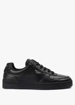 Mallet Mens Bentham Court Tumbled Trainers In Black